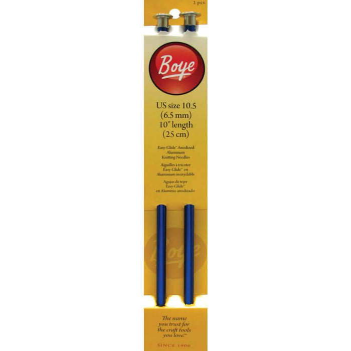 Single Point Aluminum Knitting Needles 10in Size 10/6mm