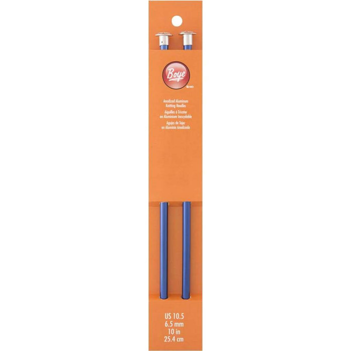 Single Point Aluminum Knitting Needles 10in Size 10.5/6.5mm