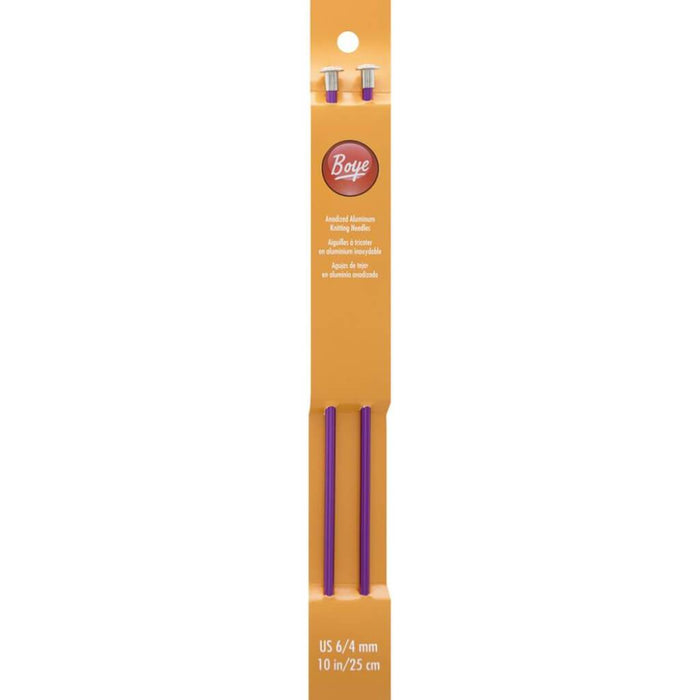 Single Point Aluminum Knitting Needles 10in Size 6/4mm