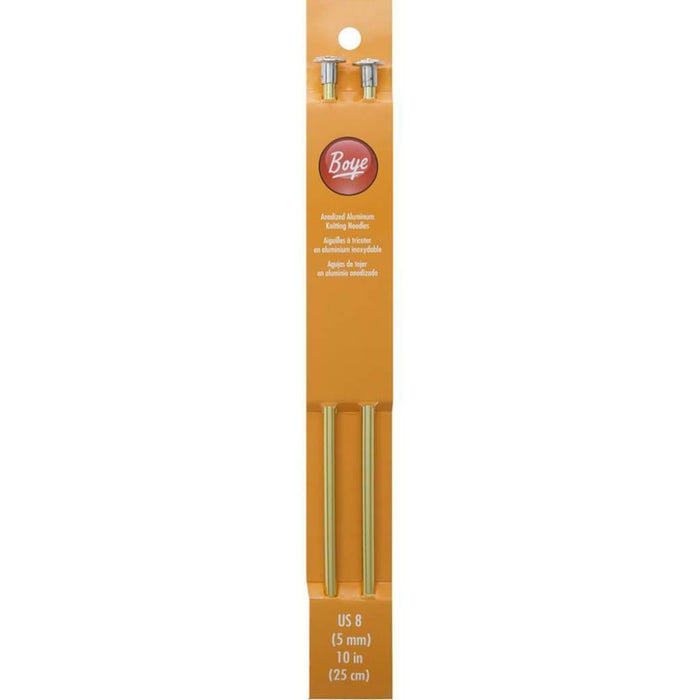 Single Point Aluminum Knitting Needles 10" Size 8 