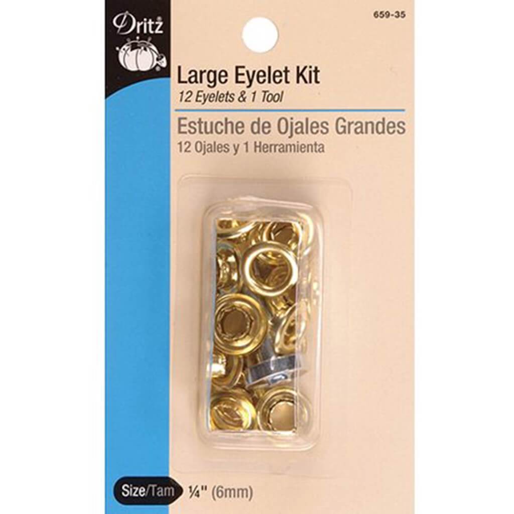 Eyelet Kit with Tools 1/4in 12/Pkg