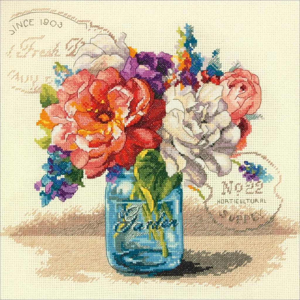 Garden Bouquet Counted Cross Stitch Kit 12in x 12in