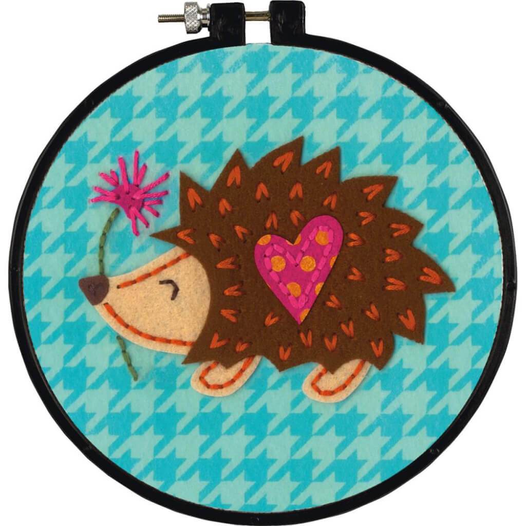 Learn-A-Craft Felt Applique Kit Hedgehog 6in