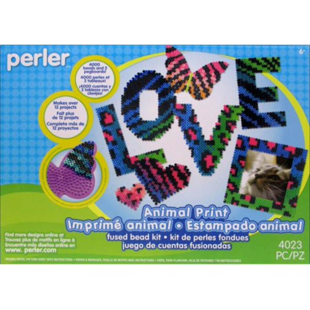 Perler Fused Bead Kit Animal Print