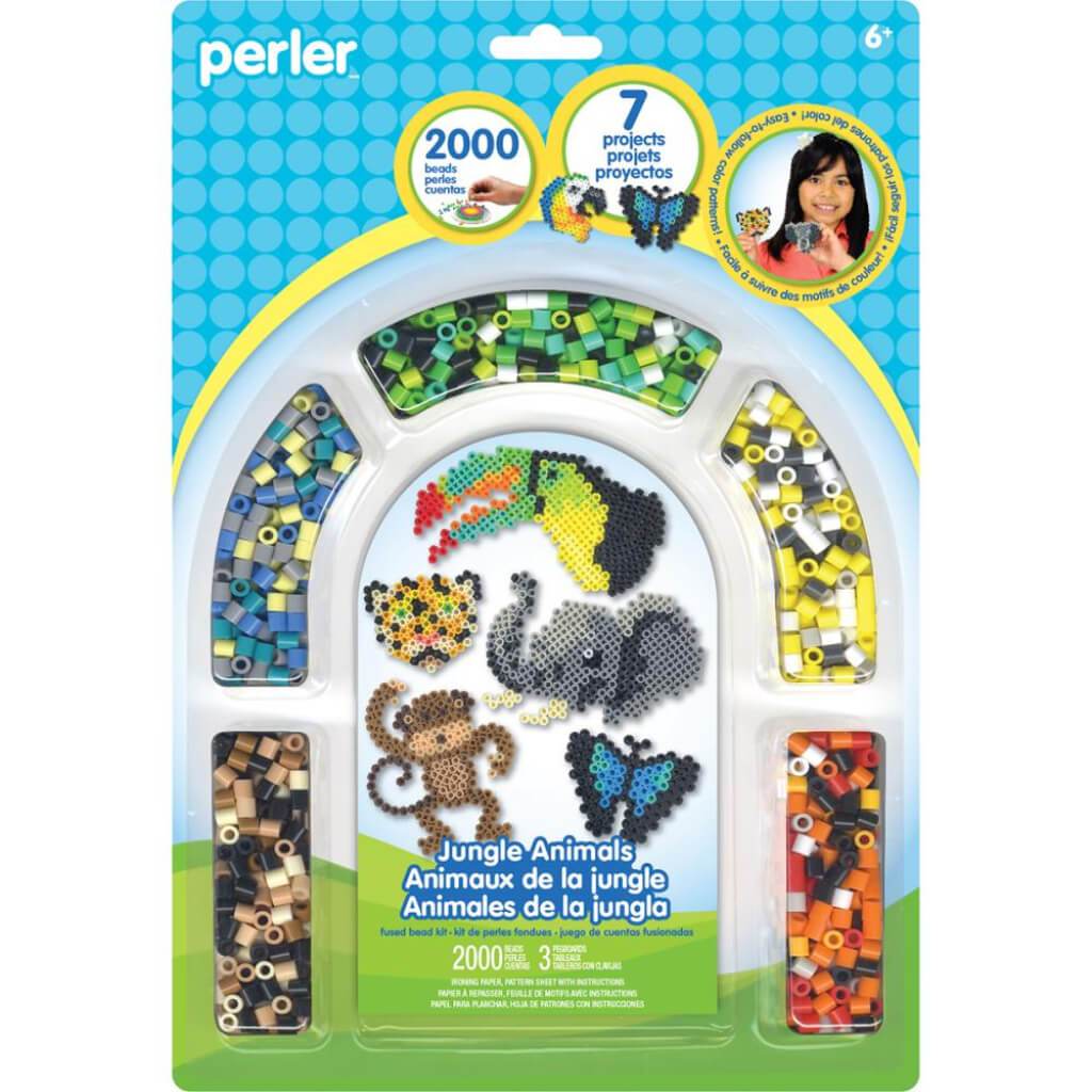 3 Pack Perler Fused Bead Kit Jungle