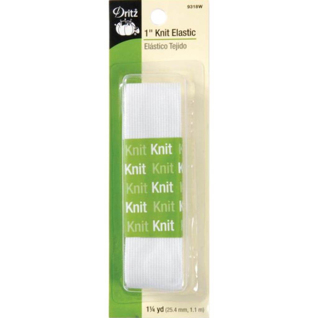 Knit Elastic 1in x 1 1/4yd White