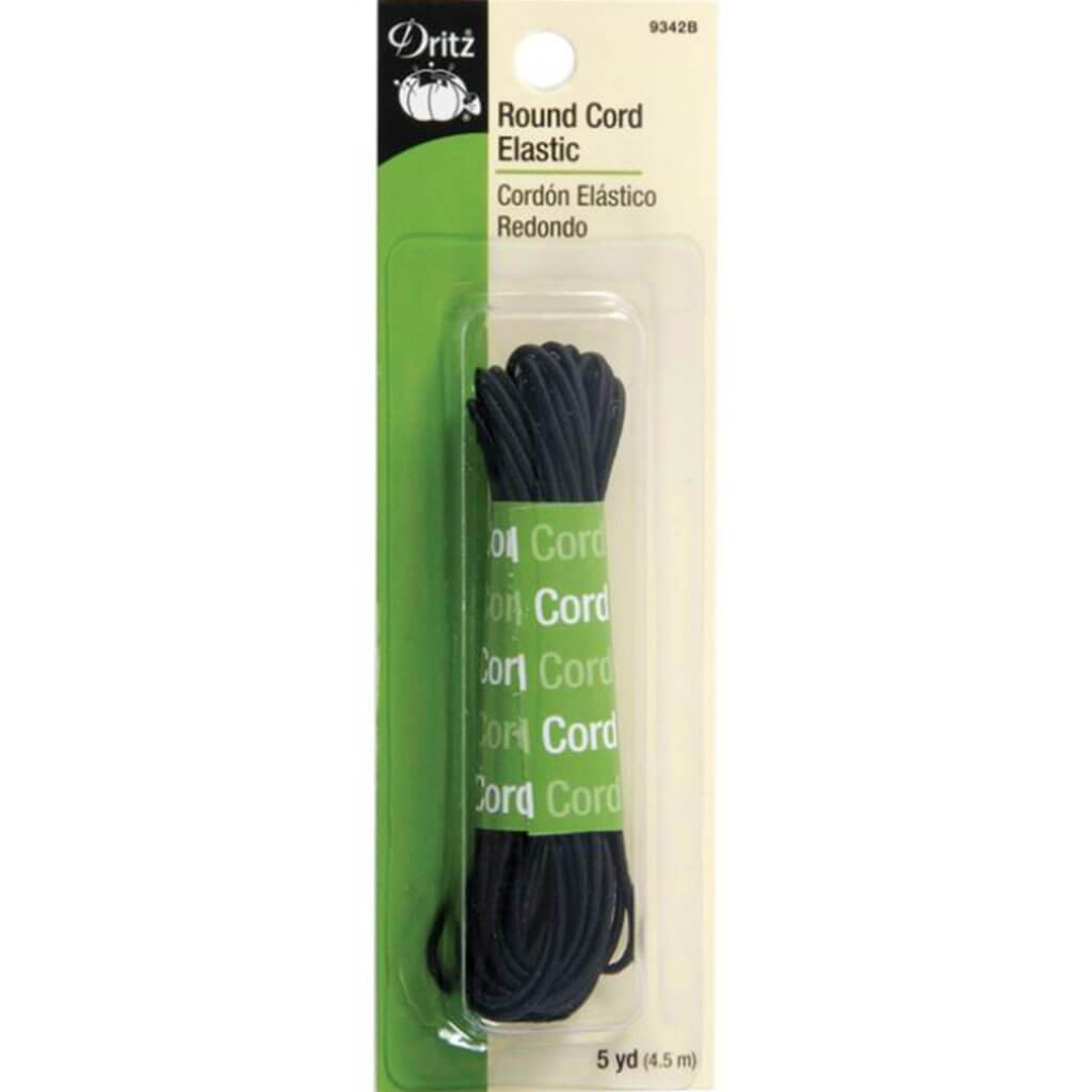 Round Cord Elastic 5yd White