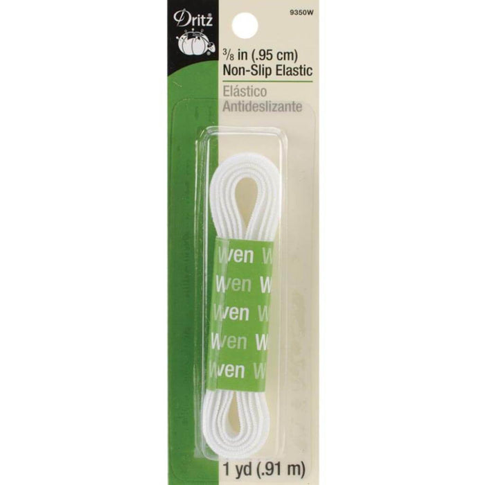 Non-Slip Woven Elastic 3/8in x 1yd White