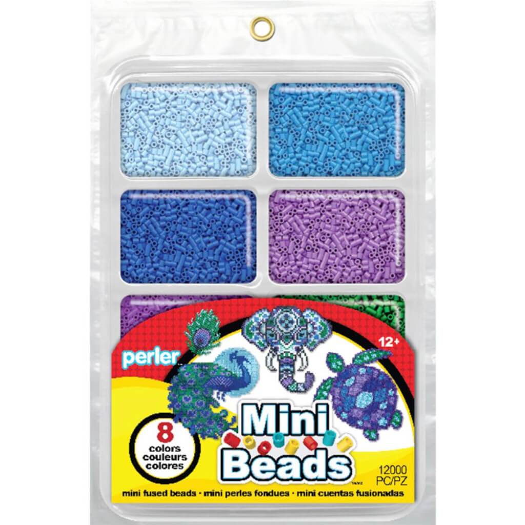 Perler Mini Beads Fused Bead Tray Cool 8,000pc