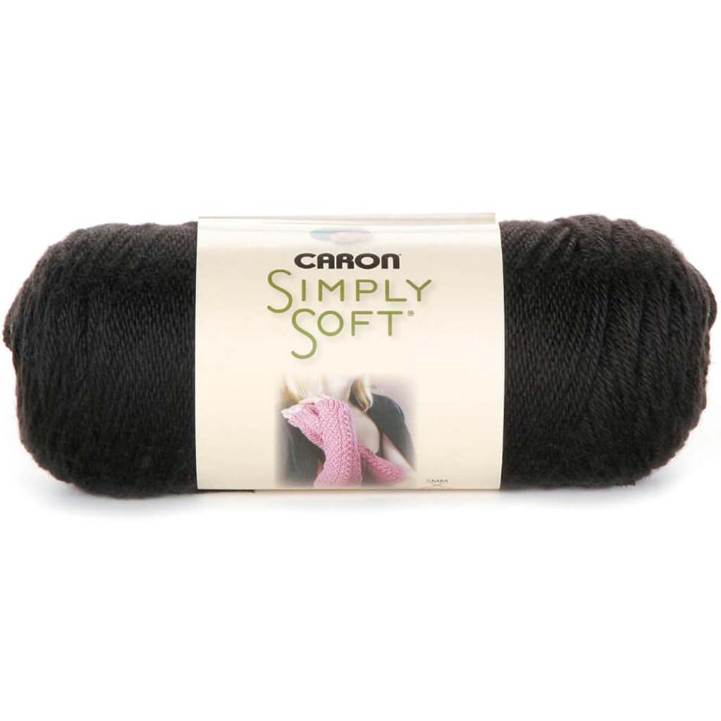 Simply Soft Solids Yarn Black