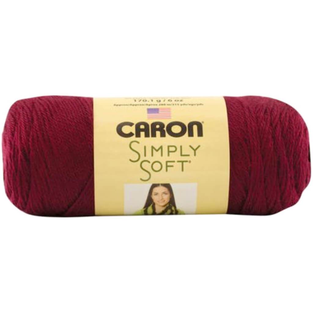 Simply Soft Solids Yarn Burgundy