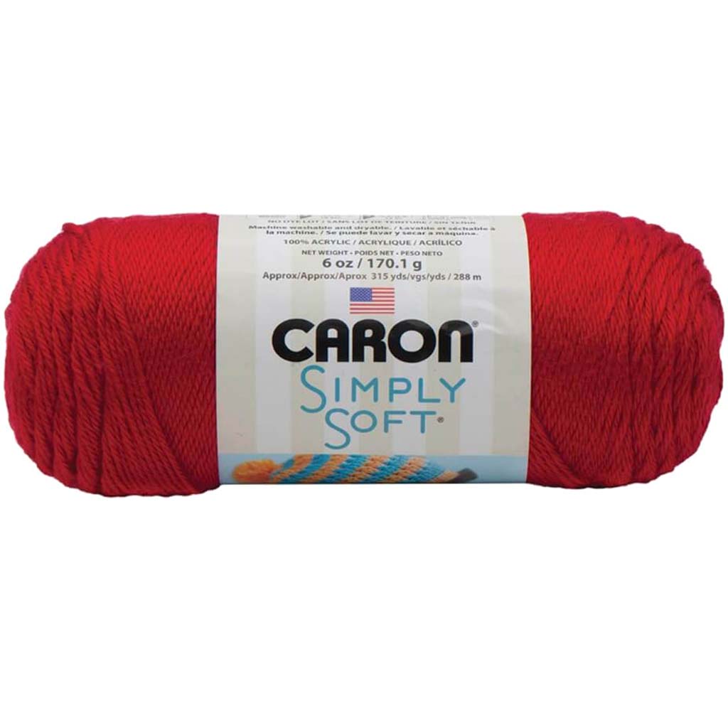 Simply Soft Solids Yarn Harvest Red