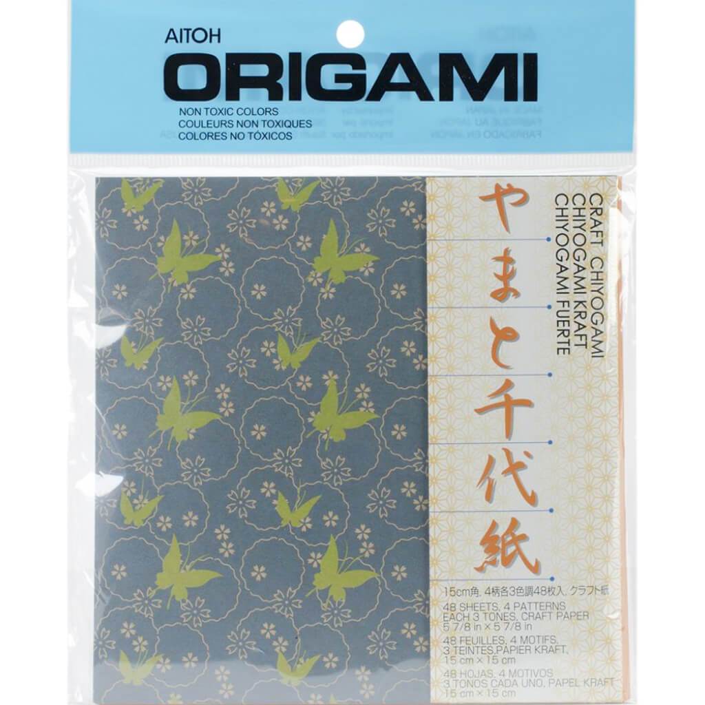 Origami Paper Craft Chiyogami 5.875in x 5.875in 48pcs