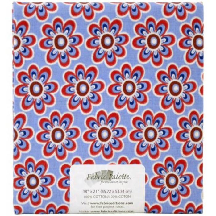 Fabric Palette Precut 18in x 21in Blue 1pc