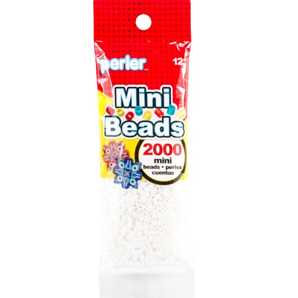 Mini Perler Beads White 2000pcs