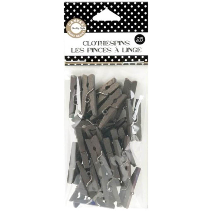 Mini Clothespins 1in Chocolate 25pcs