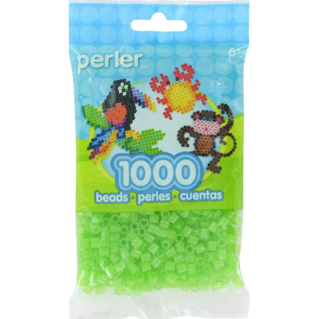 Perler Pearl Beads 1,000/Pkg Kiwi Glitter