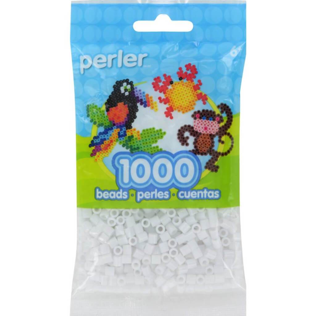 Perler Pearl Beads 1,000/Pkg White Glitter