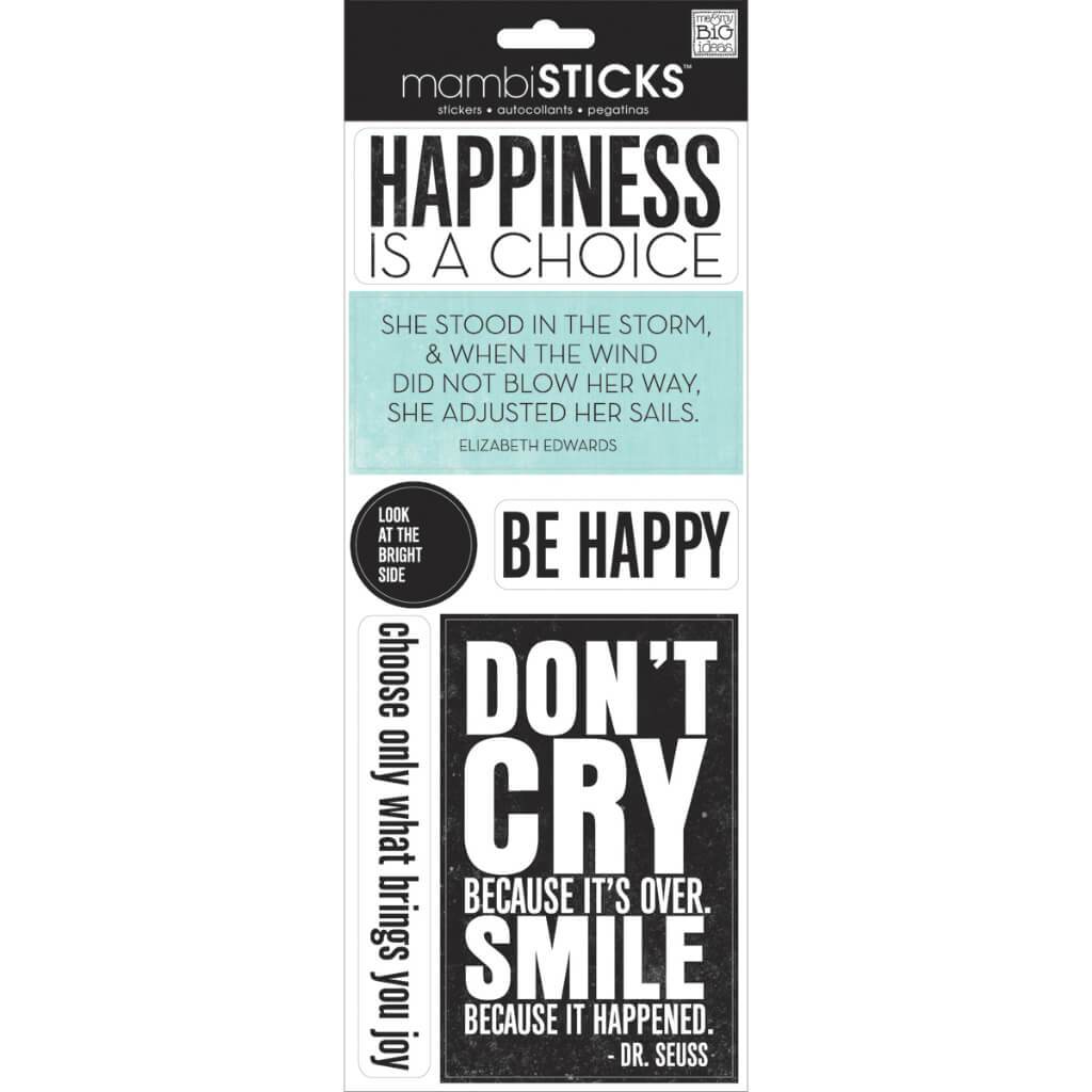 SAYINGS STICKERS PK HAPPINESS 