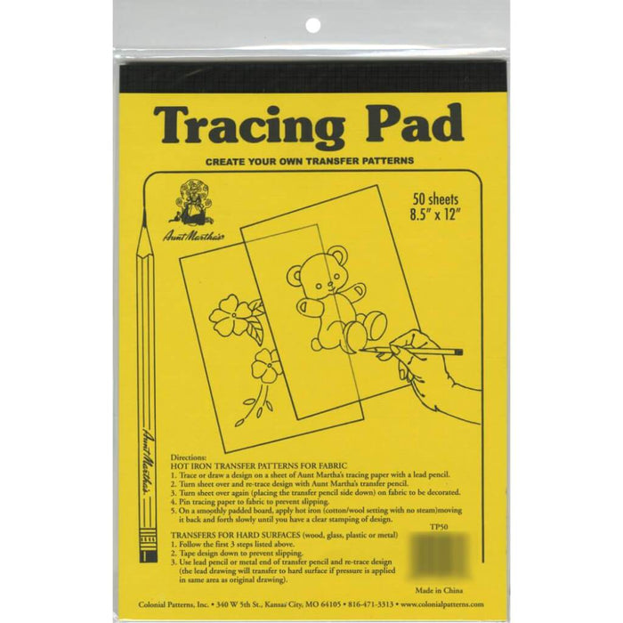 Aunt Martha's Hot Iron Transfer Paper 9in x 12in 50/Pkg