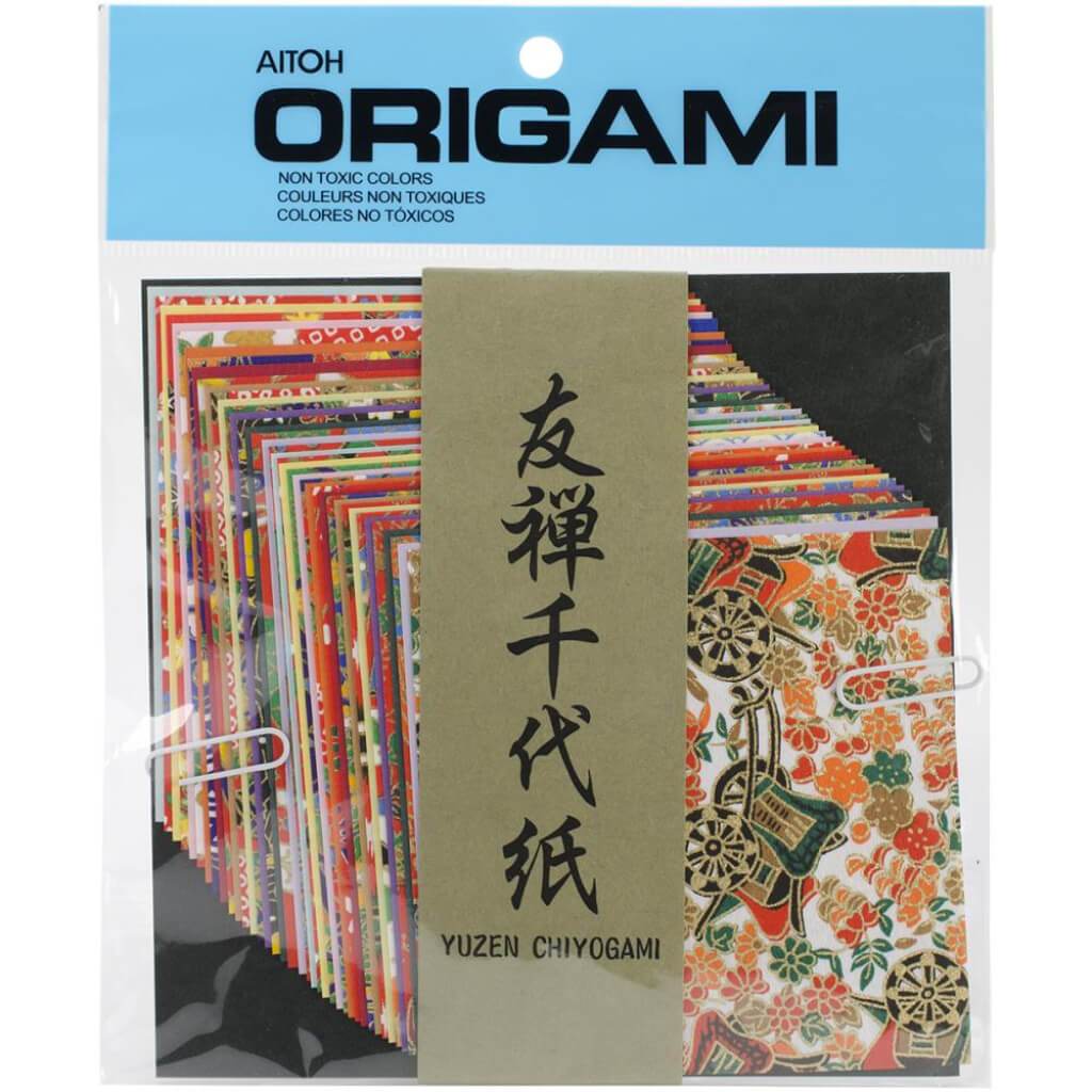 Origami Paper 4in x 4in 40/Pkg Yuzen Washi Chiyogami