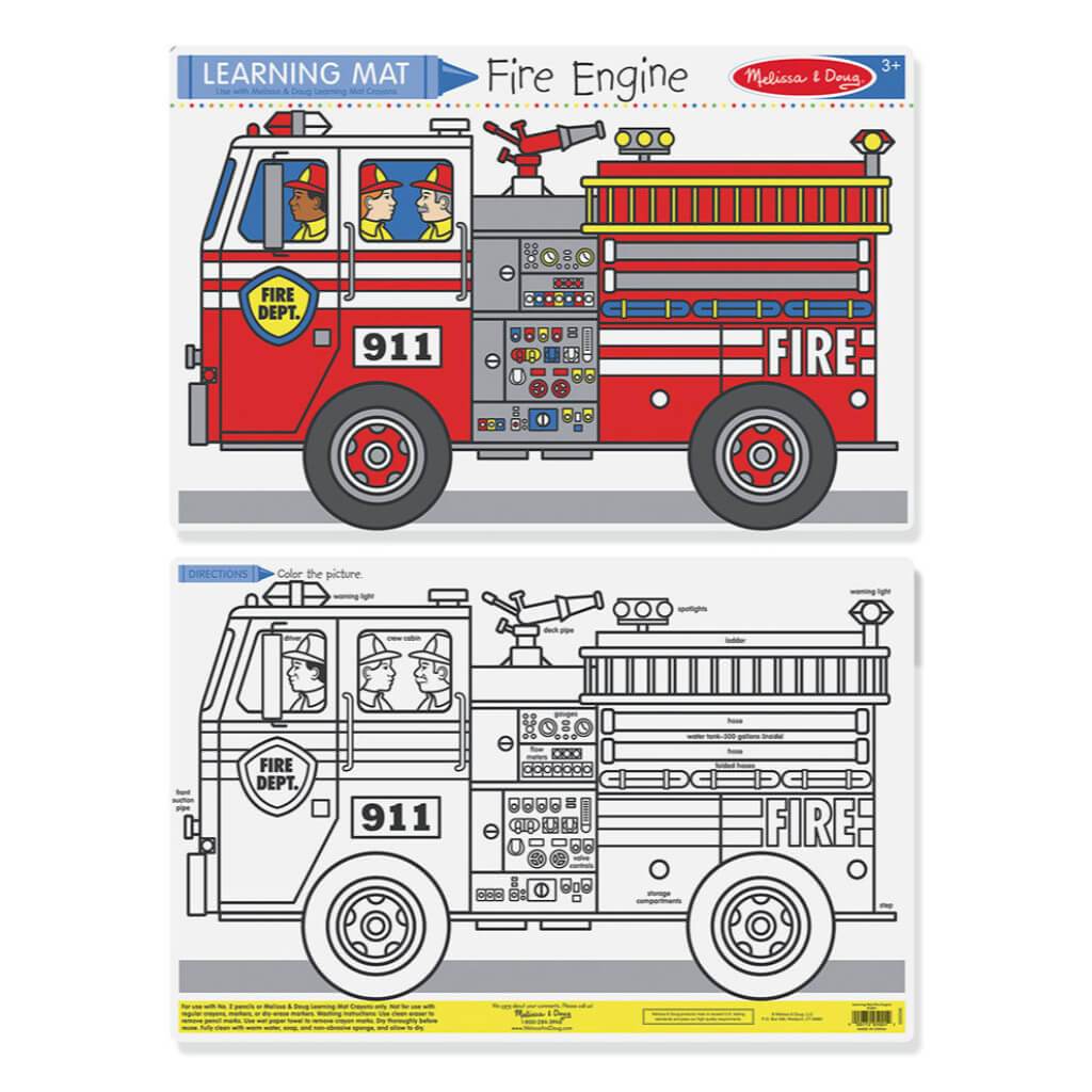 Fire Engine Color-A-Mat 