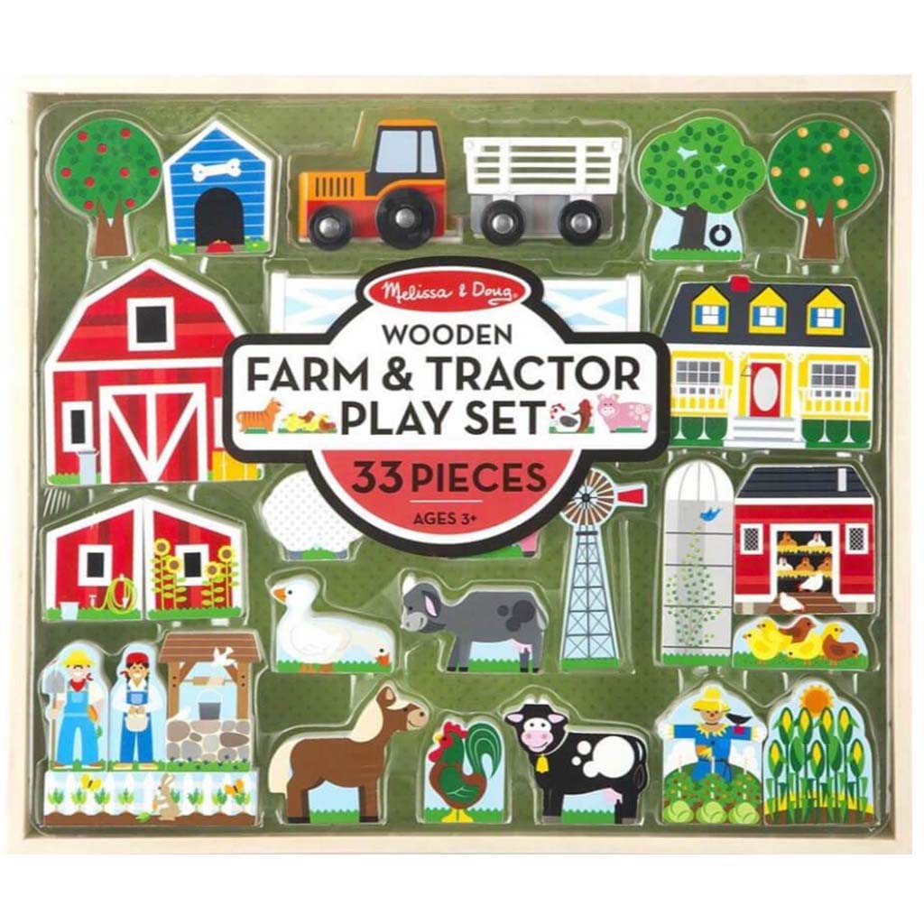 WOODEN FARM &amp; TRACTOR PLAY 