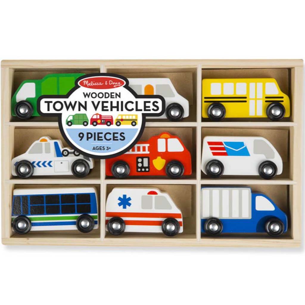 Wooden Town Vehicles Set