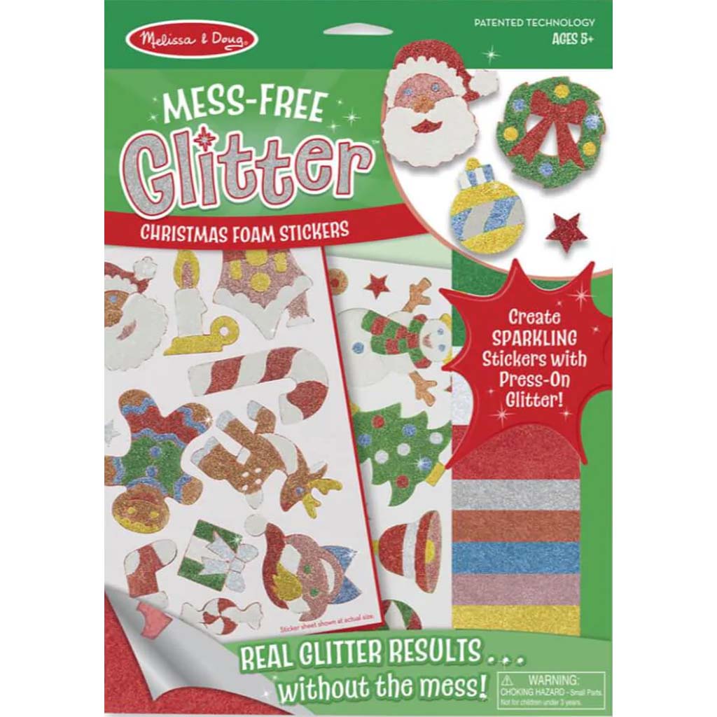 Mess Free Glitter Christmas Stickers 