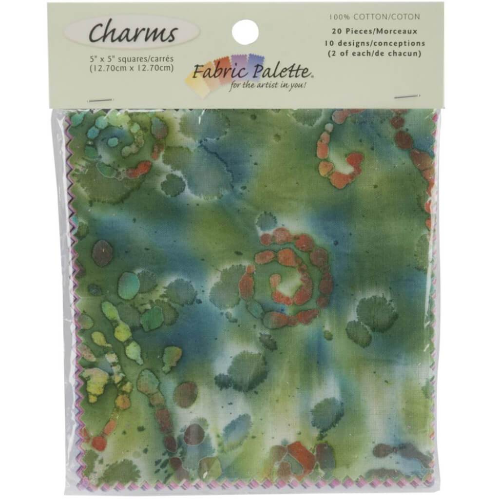 Fabric Palette Charm Pack 5in x 5in 20/Pkg Long Road Batik