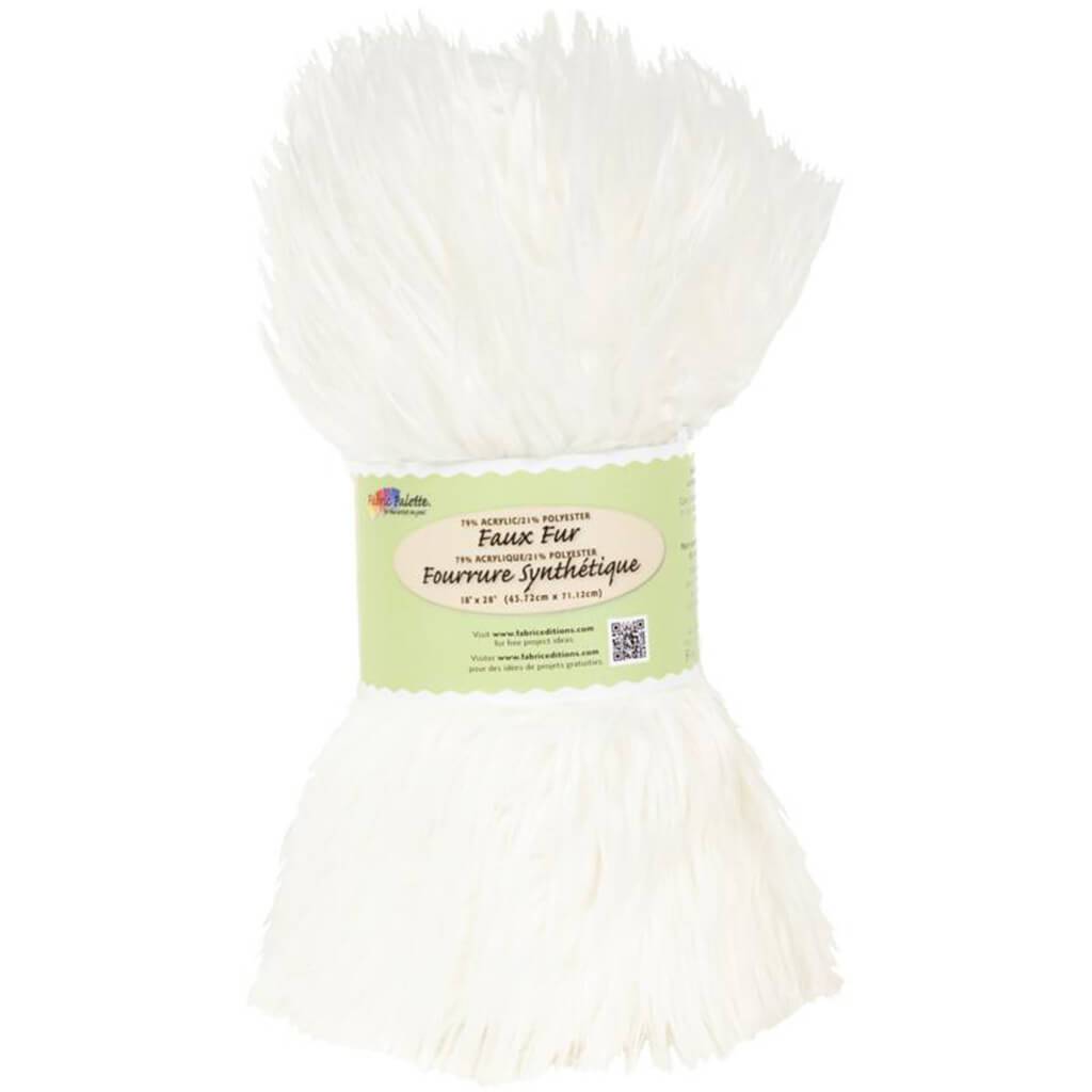 Fabric Palette White Fur Precut 18in x 28in