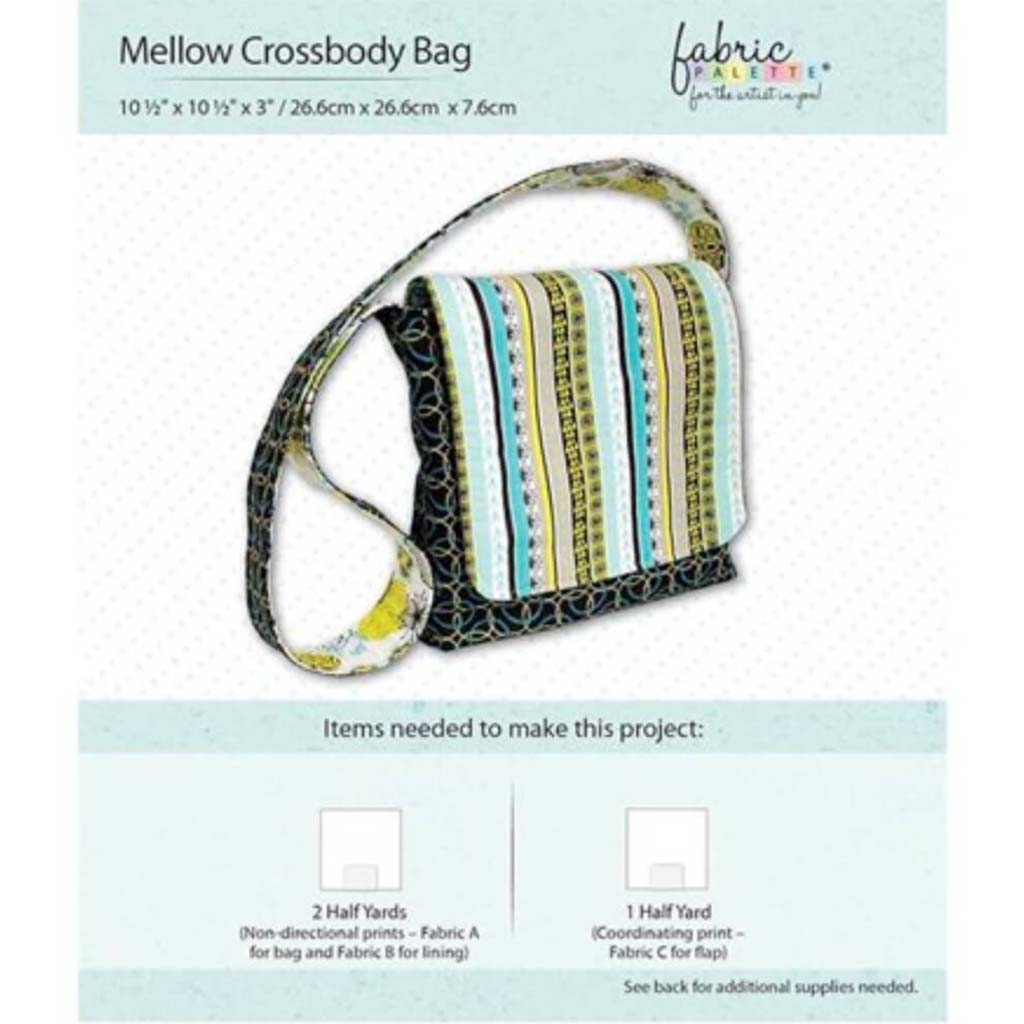 Fabric Palette Project Sheet Mellow Crossbody Bag Design Sheet