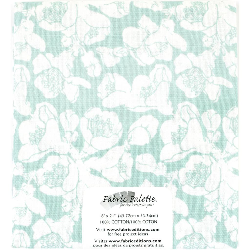 Melodic Floral Precut 18in x 21in Melodic Floral 1 - Turquoise