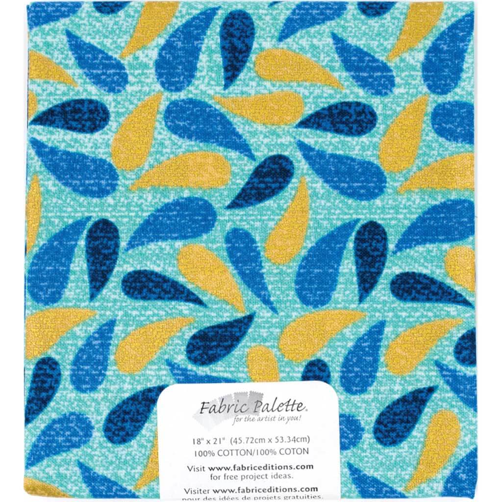 Fabric Palette Precut 18in x 21in Cassovia 3 Turquoise