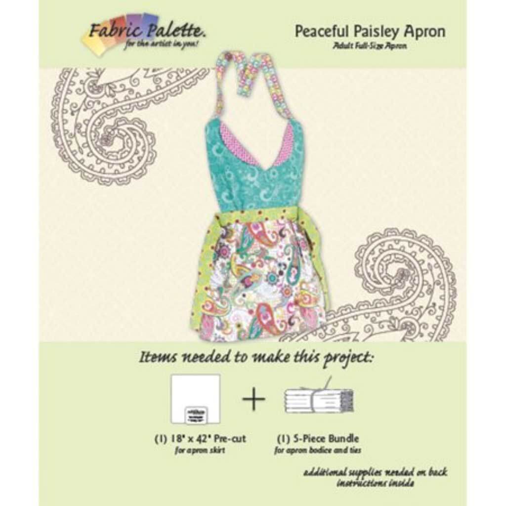 Fabric Palette Project Sheet Peaceful Paisley Apron