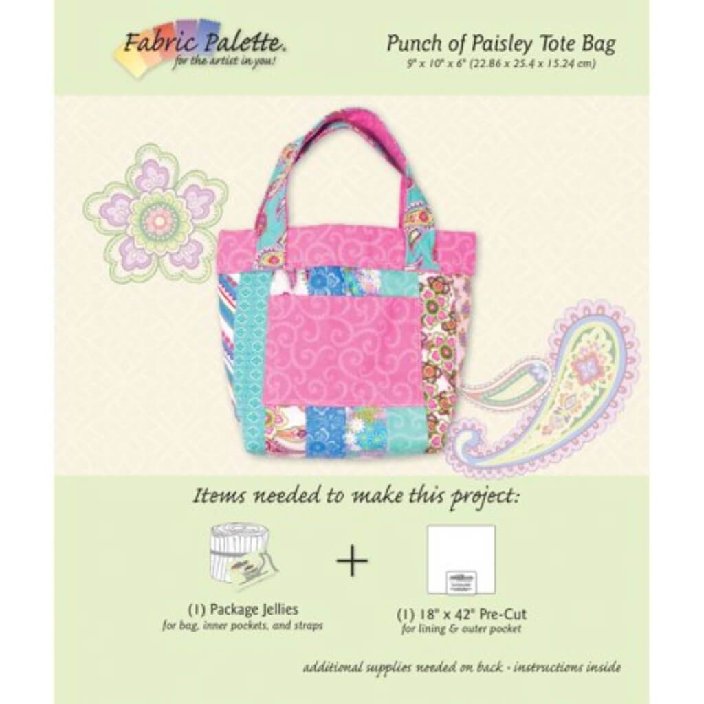 Fabric Palette Project Sheet Punch of Paisley Tote