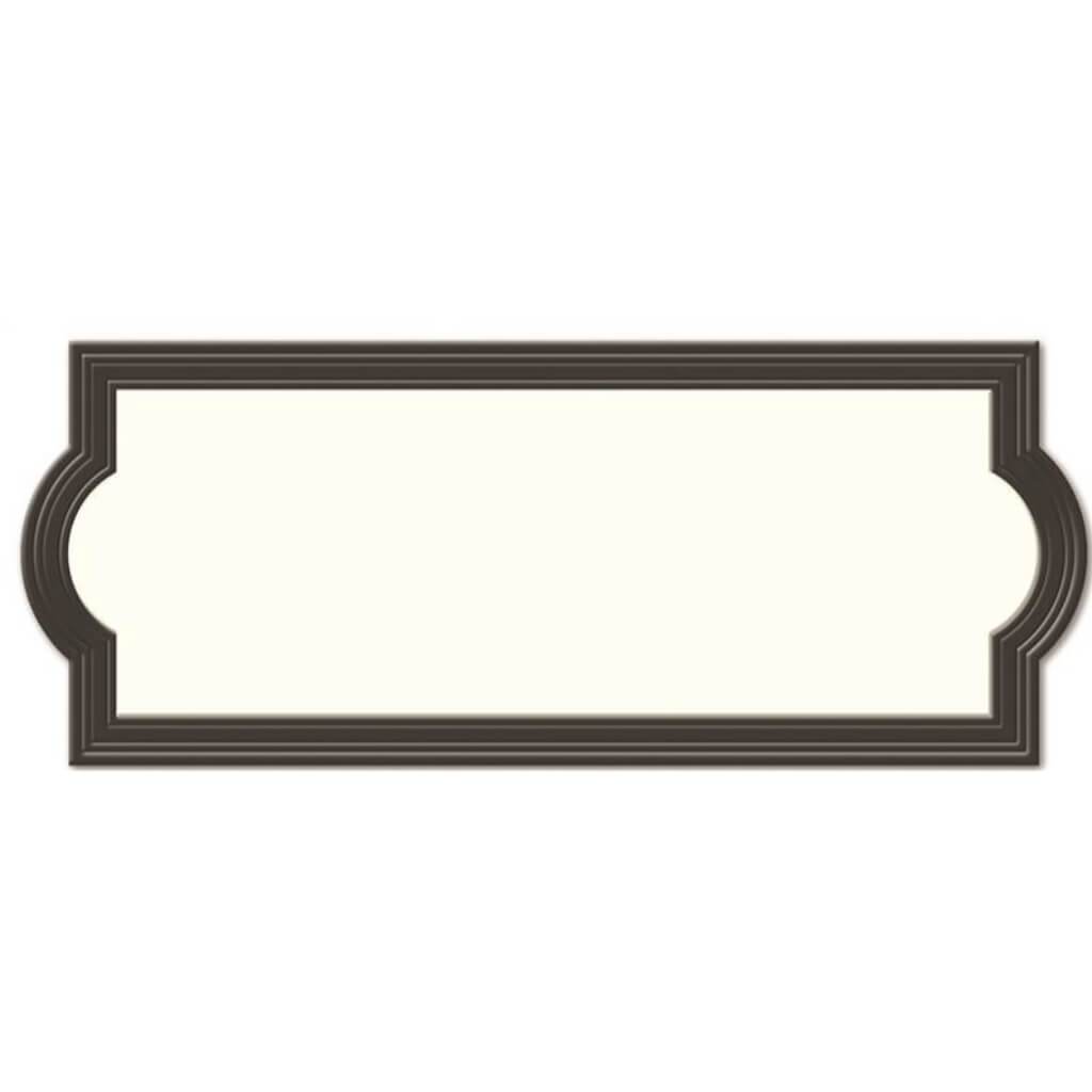 Address Plaque, Rectangular, Plastic, Black 