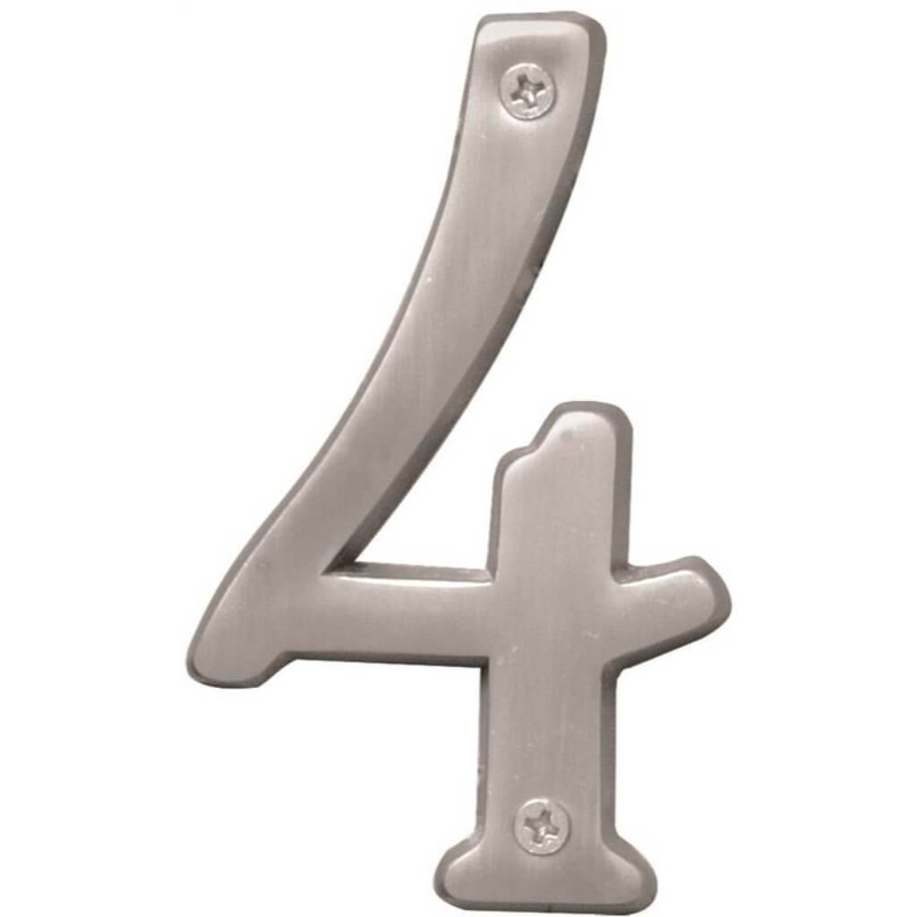 SATIN NICKEL NUMBER 4 4IN 