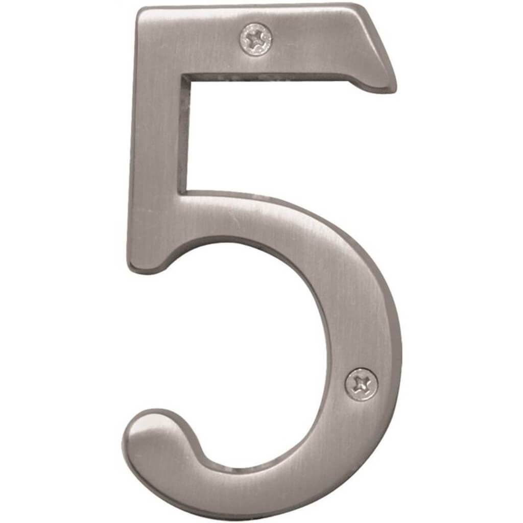 SATIN NICKEL NUMBER 5 4IN 