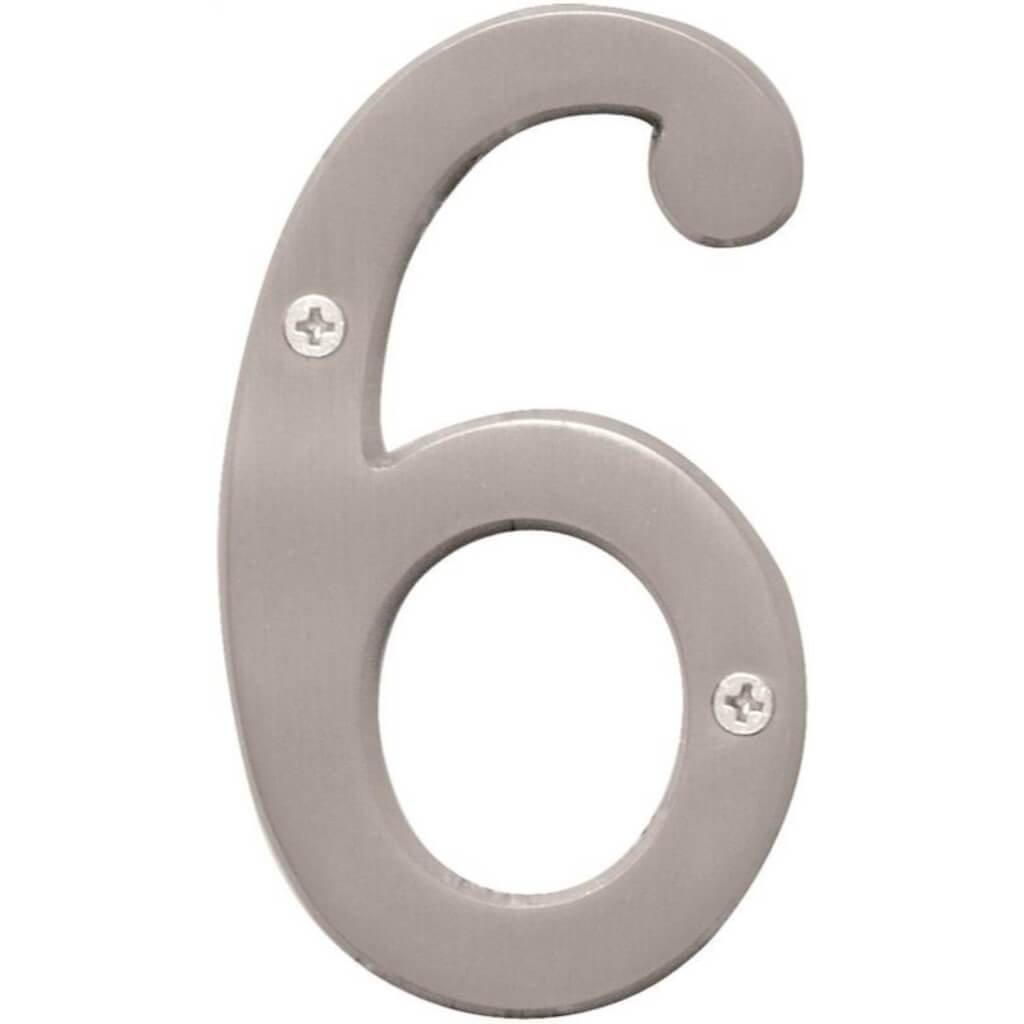 SATIN NICKEL NUMBER 6 4IN 