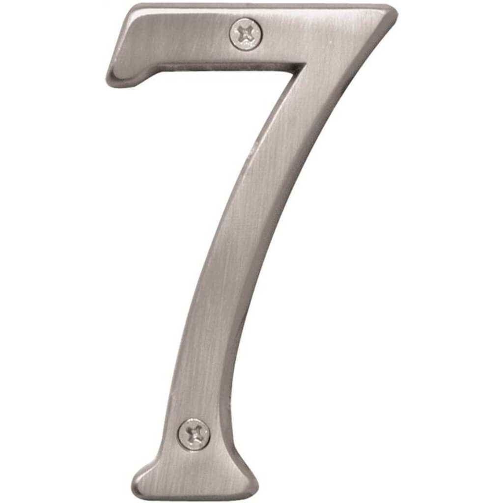 SATIN NICKEL NUMBER 7 4IN 