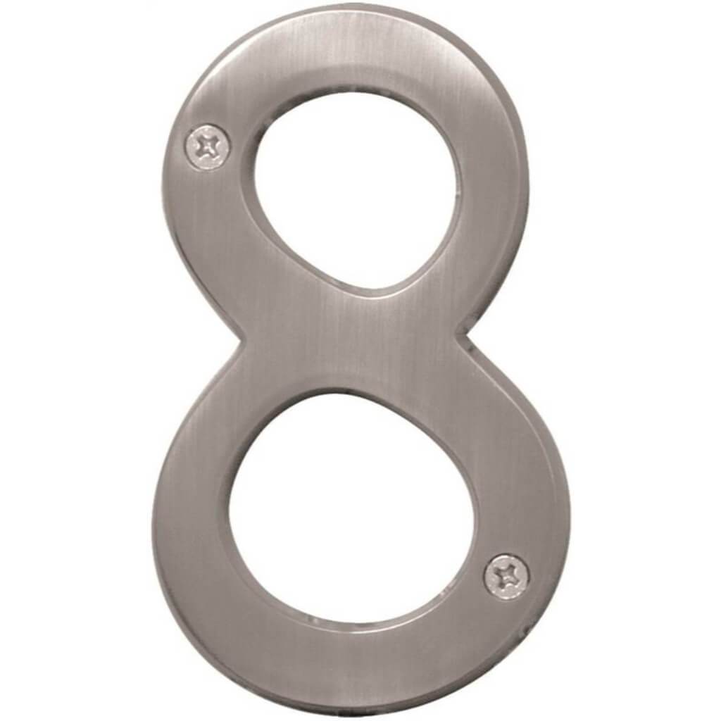 SATIN NICKEL NUMBER 8 4IN 