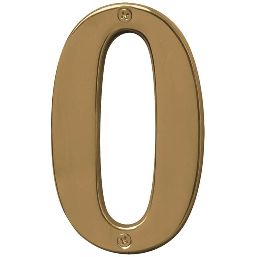 POLISHED BRASS NUMBER 0 5IN 