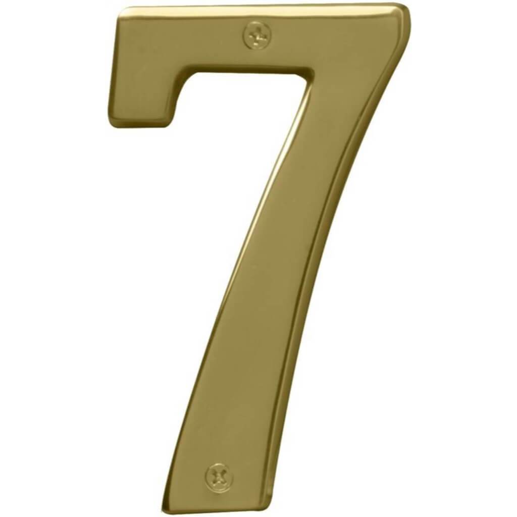 POLISHED BRASS NUMBER 7 5IN 