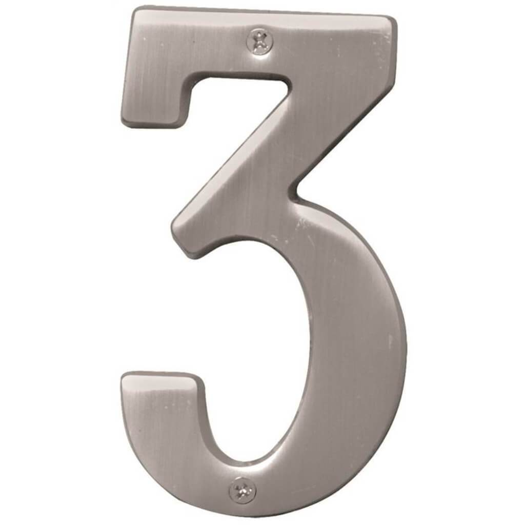 SATIN NICKEL NUMBER 3 5IN 