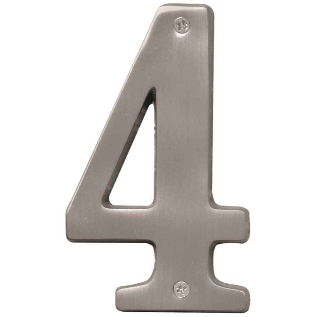 Prestige Satin Nickel House Number 4 5in