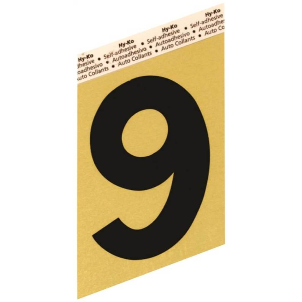 GOLD ALUMINUM NUMBER 9 3.5IN 