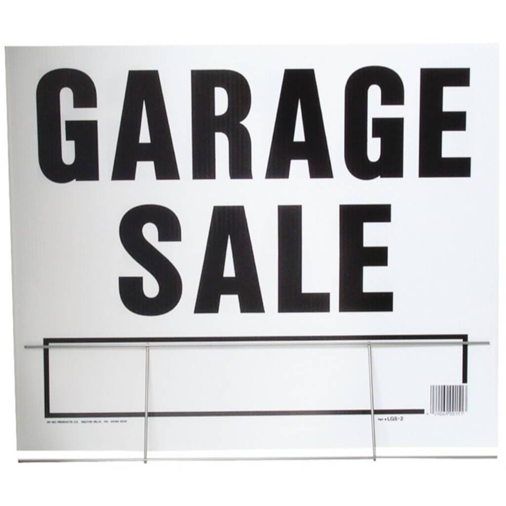 GARAGE SALE (BLACK ON WHITE) 