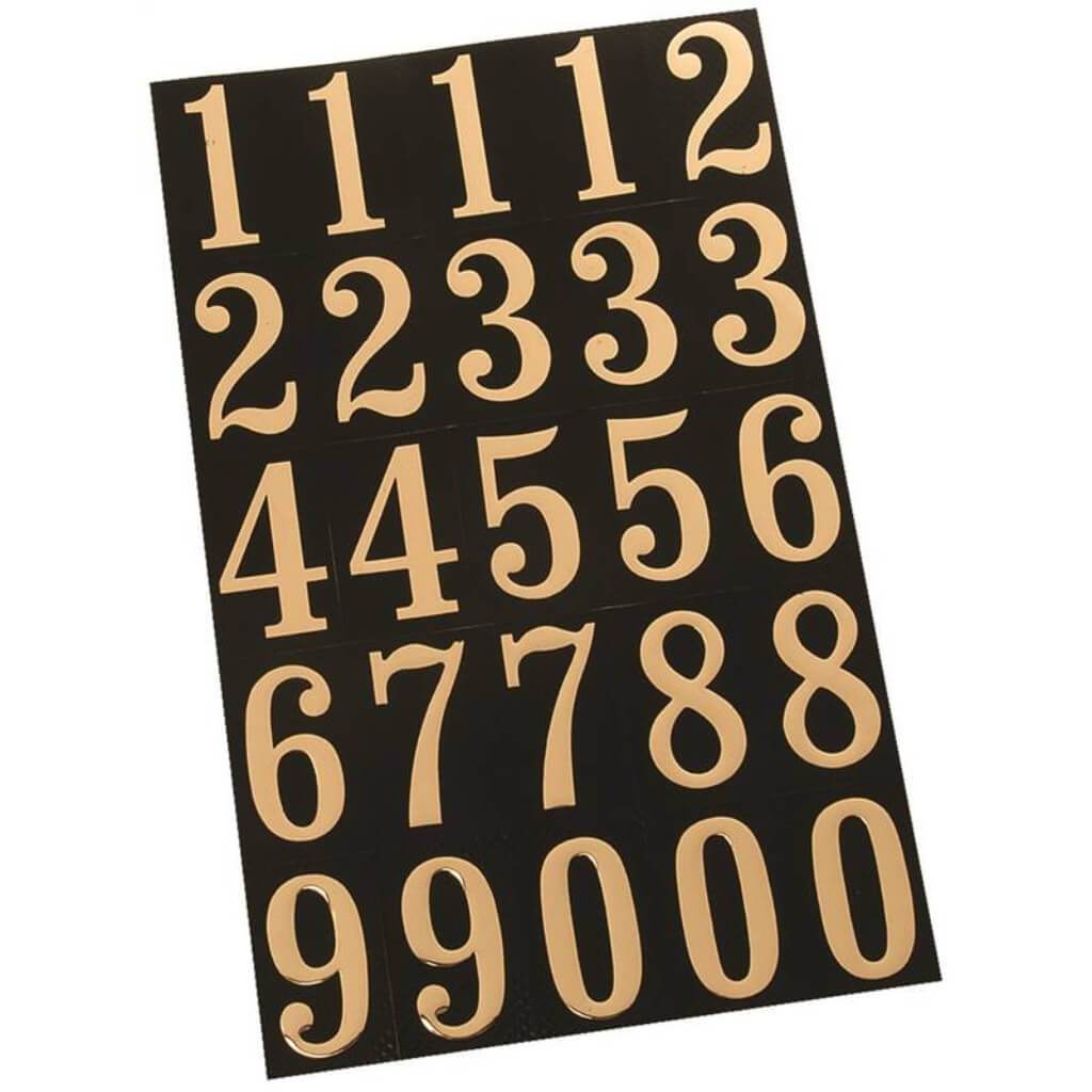 Numbers Black/Gold 2in 