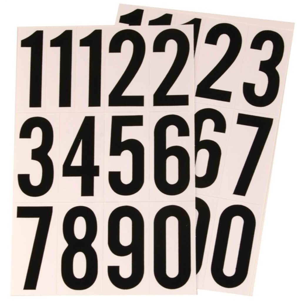 Numbers Black/White 3in 